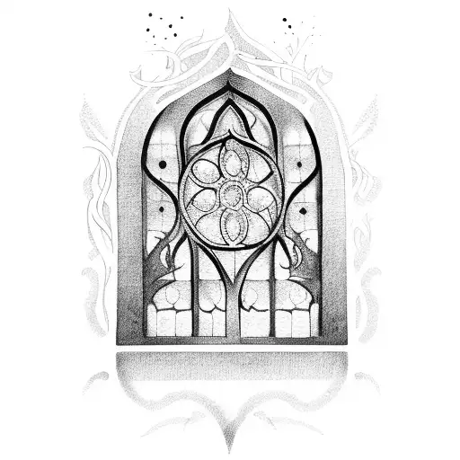 Gothic Window With Vines