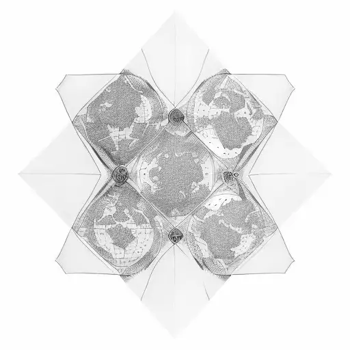 A World Map Made Up Of Chess Pieces