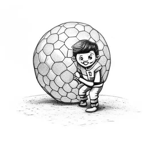 Boy Holding A Football