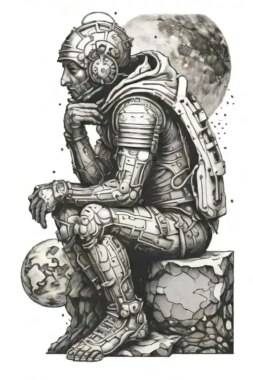 The Thinker On The Moon