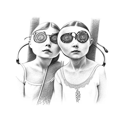 2 Girls On Swing Set Of Tree Of Life