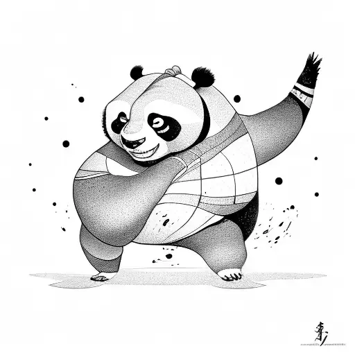 Kungfu Panda With A Firing Ball