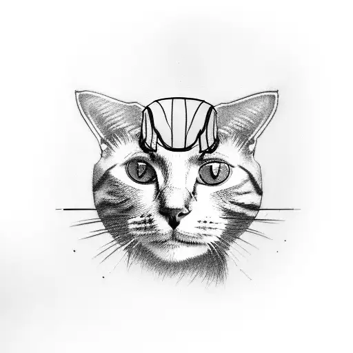 A Cat Wearing A Football Helmet And Holding A Table Tennis Racket