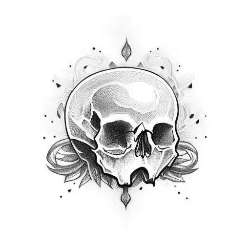 Skull With Charlotte Surname