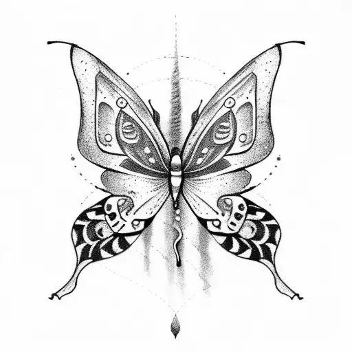 Lavender With Butterfly But In Cyberpunk Style