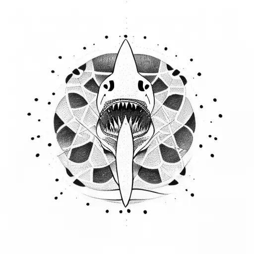 Shark With Circles And Lines