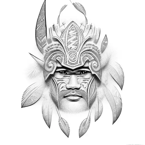 Polynesian With 3D Feathers