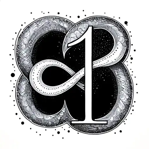 Infinity Symbol And Number 1