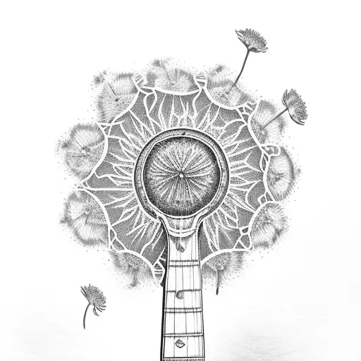 Guitar With Dandelions