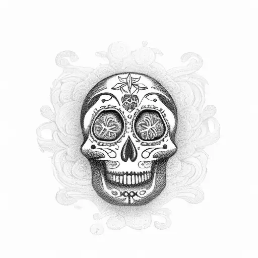 A Whimsical Sugar Skull Griffin With Locksmith Tools Incorporated Into The Design
