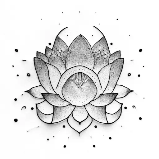 Small Lotus Flower In Finger