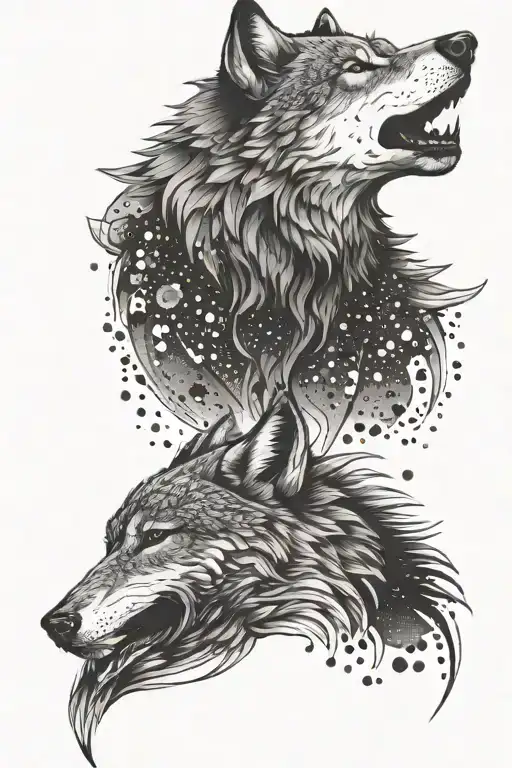 Wolf Tattoo Depicting