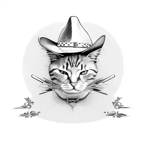 Cat With Cowboy Hat Wanted Poster Dead Or Alive
