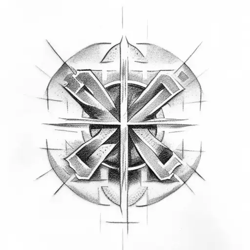 Christian Cross With Smoky Background