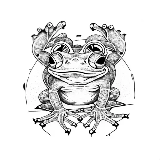 Tribal Circle Frog