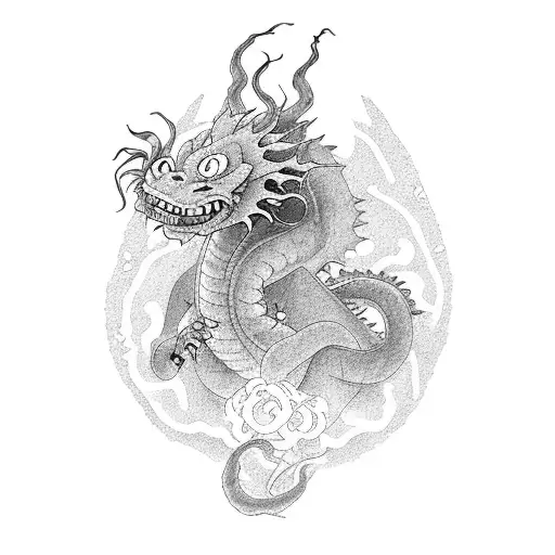 Can You Design A Tattoo Inspired By The Movie Spirited Away That Includes The Dragon & Girl