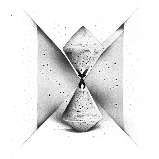 Hourglass In Hand With Sand Falling