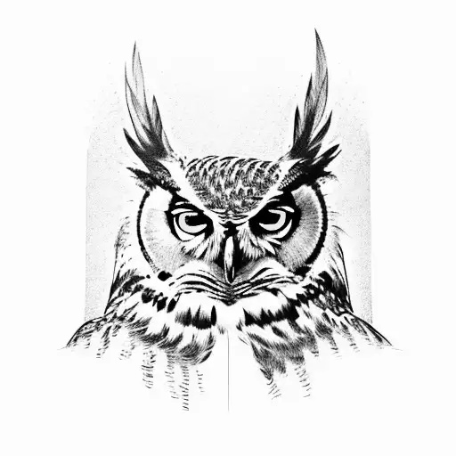 Great Horned Owl Swooping