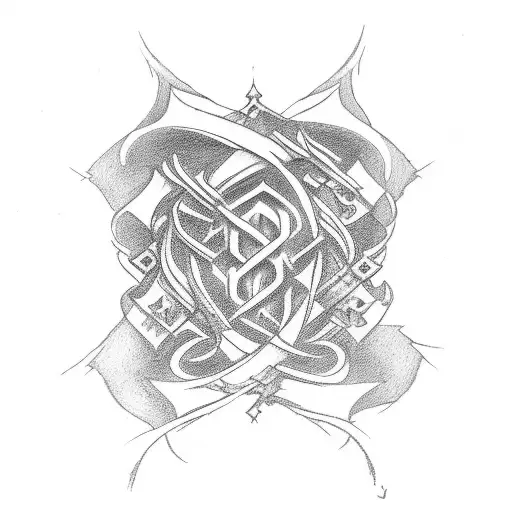 A Brotherhood Tatto Can Fit To 3 People Who Wants Gothic And Western Design