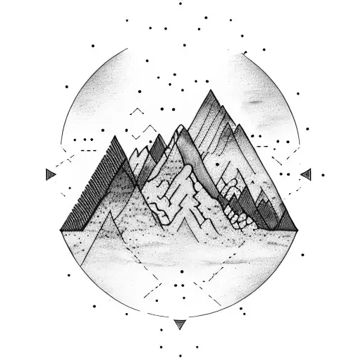 Mountain Range On Arrow