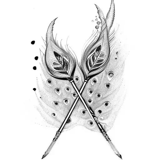 Flute With Peacock's Feather