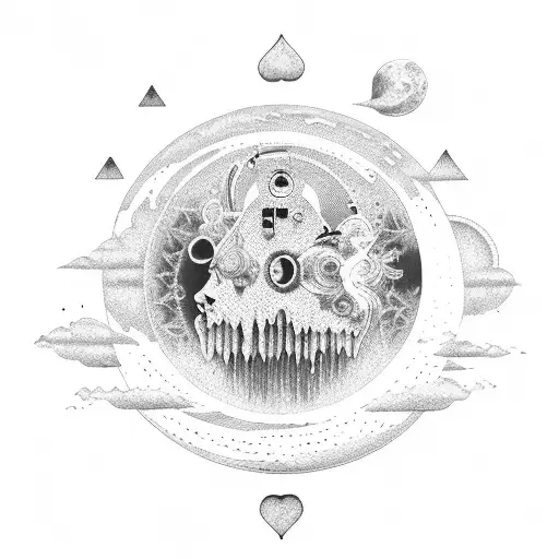 Music Techno Moon Life Heart