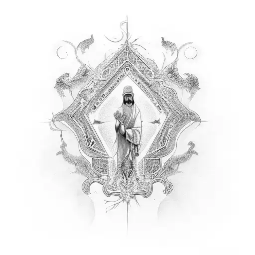 Intricate Design Incorporating Biblical Verses