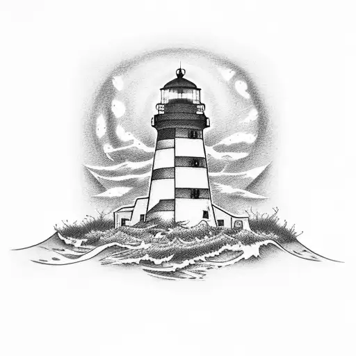 Lighthouse With Light