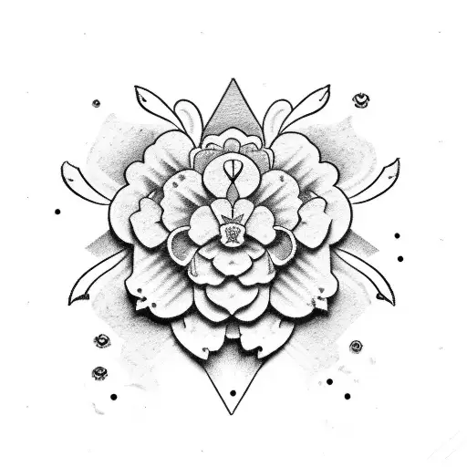 Love Chemical Symbol With Carnation Flower