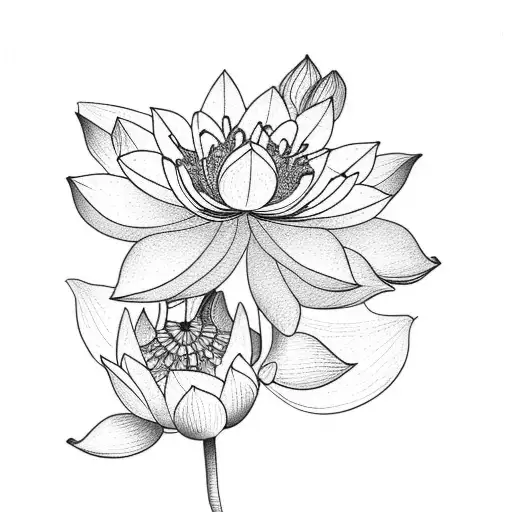 Honeysuckle And Lotus Bouquet