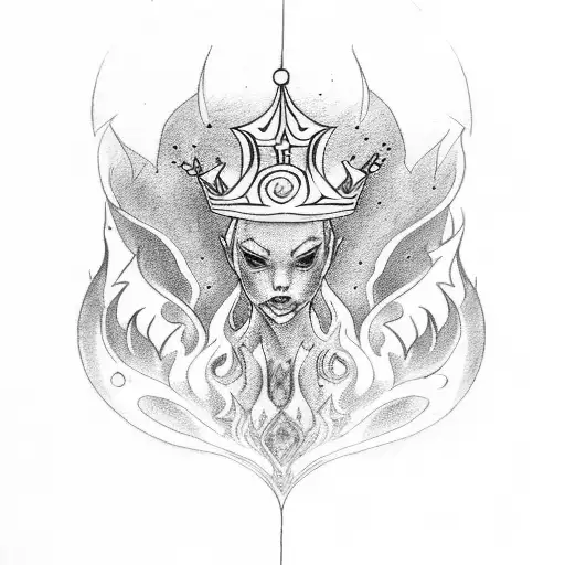 Lite Shoes With Fire And Crown