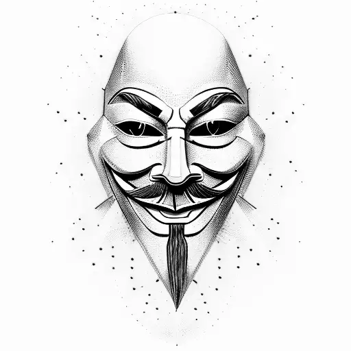 Binary Computer Code That Creates A Guy Fawks Mask