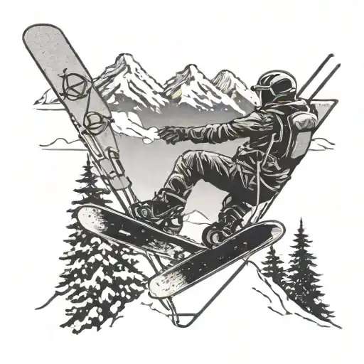 A Snowboarder Catching Air Off A Chairlift With Mountains In The Background