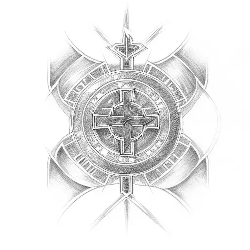 Christian Cross With Faith Written Out In It