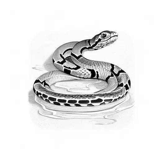 Snake Wrapping Around A Column