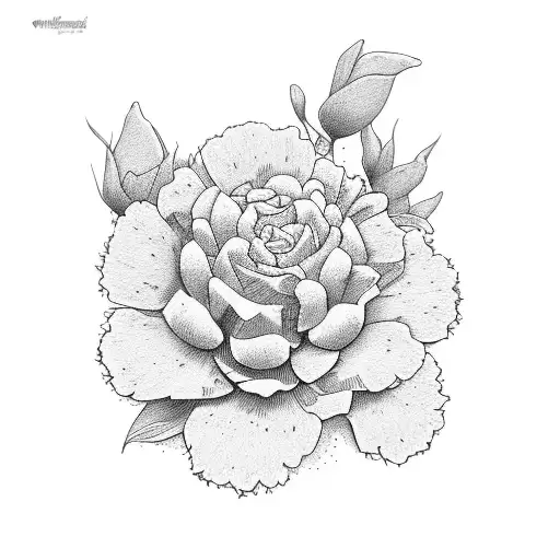 Portrait Of My Parents With Marigolds And Petunia Floral Design