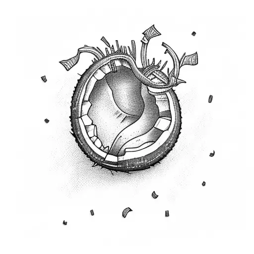 Coconut With A Merry Worm