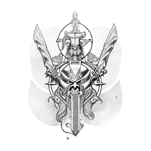 A Boss-like Saint Michael Defeating A Scorpio