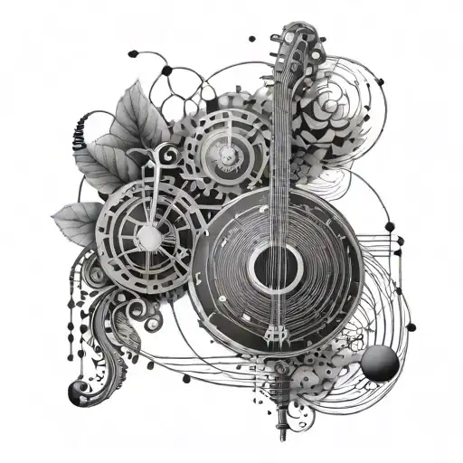 A Tattoo Inspired By The Psychology Field And Music