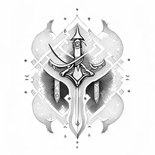 Upside Down Sword With Traditional Sikh Inspiration