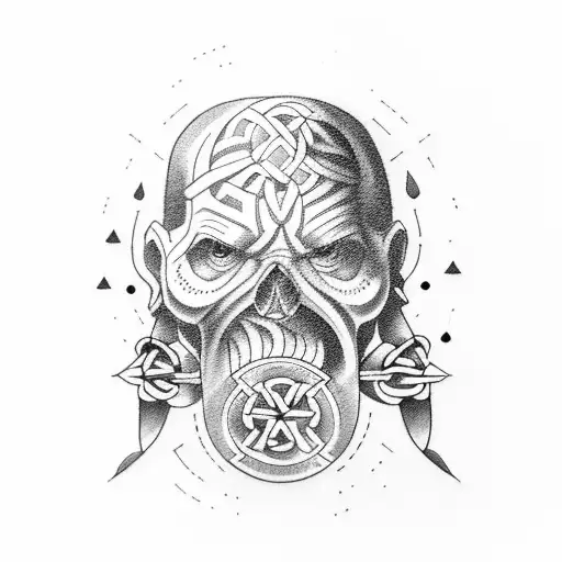 A Black And Grey Portrait Of A Retired Bmx Rider With A Celtic Tattoo Sleeve