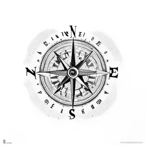 Danger Sign With Compass And Travelling