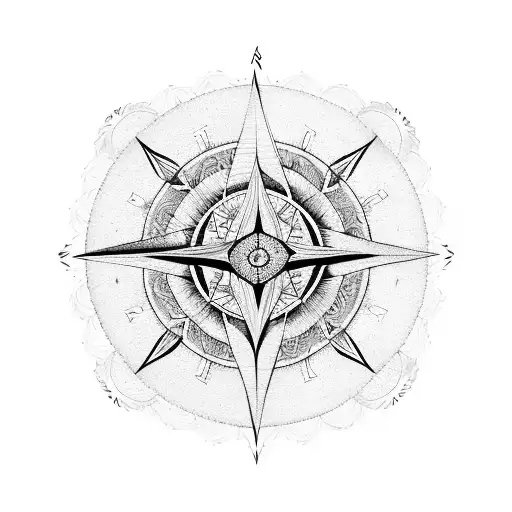 Capricorn Mandala Compass Eagle Feather