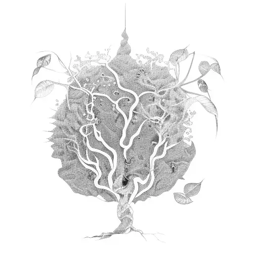 Plant Or Tree And Another Part Of Nature That Conveys Ways Forward And Connection