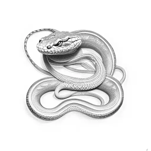A Snake Wrapped Around A Typewriter