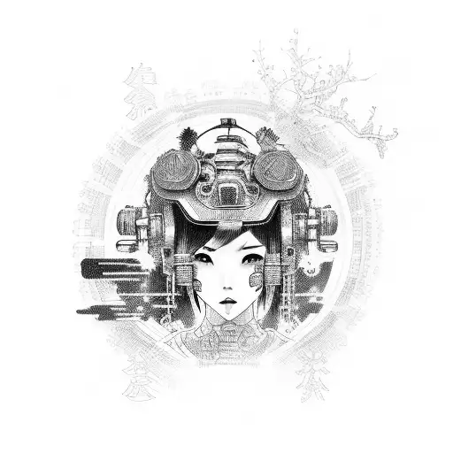 Japanese Cyberpunk Geisha
