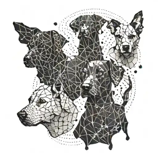 A Sales Graph Made Out Of Interconnected Dog Silhouettes