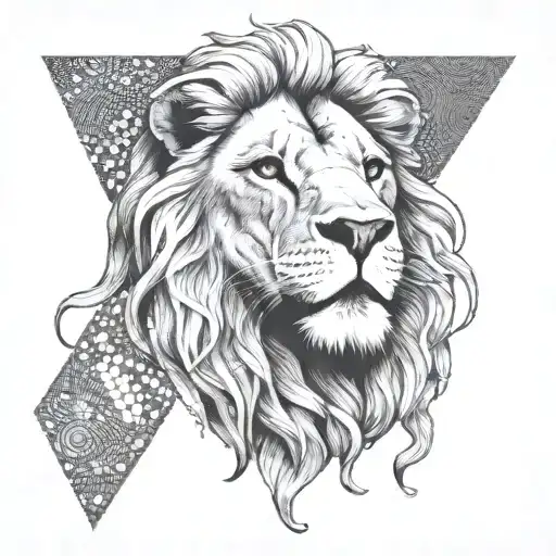 Lion With The Word Leo Integrated Within