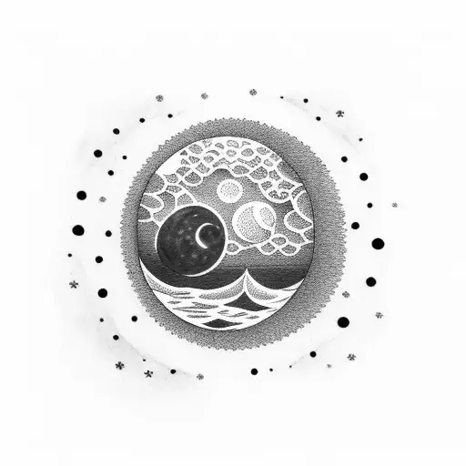 A Night Moon Reflecting On Ocean Waves