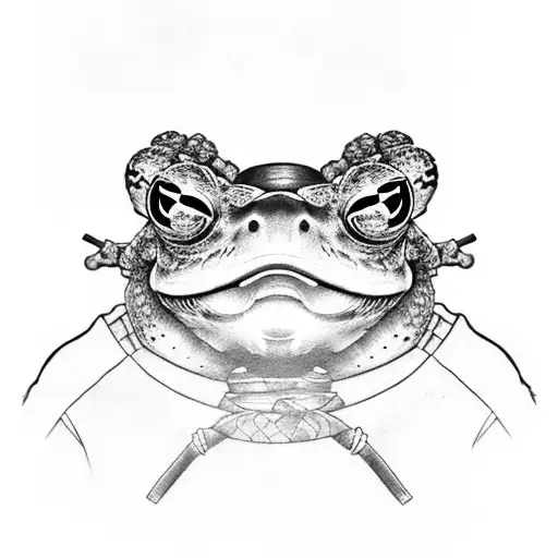 Samurai Frog With Katana